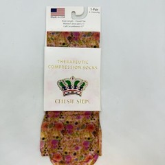 Celeste Stein Therapeutic Compressions Knee Length Women’s Socks Size 5-11 Flora
