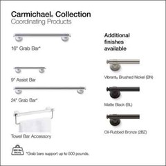 KOHLER Carmichael 16 in. Grab Bar in Polished Chrome K-R27235-CP
