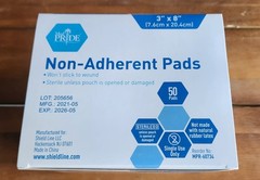 MED PRIDE Sterile Non-Stick Non-Adherent Gauze Wound Dressing Pads 3” x 8” 600