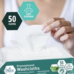 MED PRIDE Disposable XL Premoistened Washcloths 600-count, 8 x 12 for…