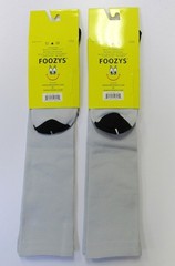 2 Pairs Light Gray Foozys Unisex Compression Knee Socks Women 5-12 & Men 5-13