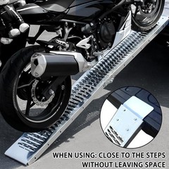 Heavy-Duty 750 Lbs Motorcycle Loading Ramp – 78in Folding Ramp with Straps for A