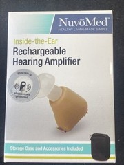 NuvoMed Inside-the-Ear Hearing Amplifier with Case (New & Sealed)