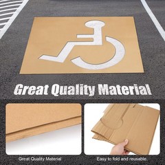 Handicap Stencil for Parking, 31.5×25.2in Reusable Parking Lot Template Handi