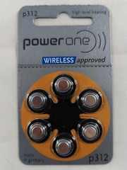 Power-One P312 312 Hearing Aid Battery – Lot of 10 Cards (60 Batteries total)