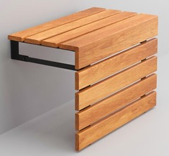 Extra Large Folding Wall Mounted Shower Seat Handmade Premium Teak Wood