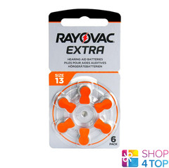 6 Rayovac Extra Advanced Size 13 Mf Pr48 Hearing Aid Batteries 1.45V Zinc Air