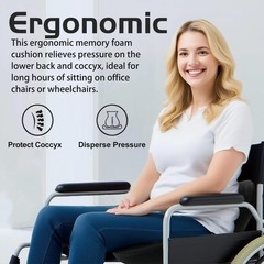 Memory Foam Seat Cushion for Office Chair, Wheelchair Cushions,Hemorrhoid Pil…