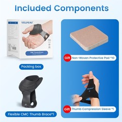Velpeau Flexible CMC Thumb Brace for Arthritis Pain Relief,Thumb CMC Stabilizer