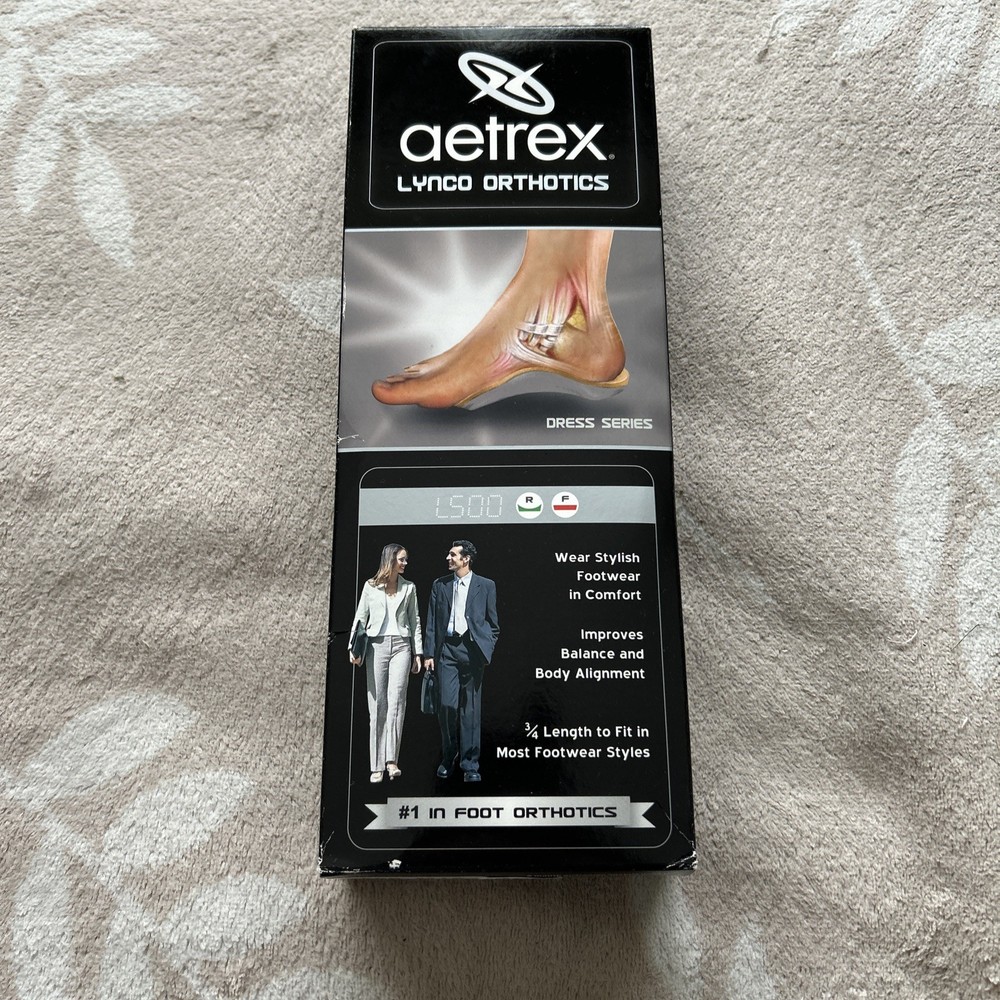 Aetrex Lynco Foot Orthotics 3/4 Insoles For Mens Dress Shoes L500 Size 12