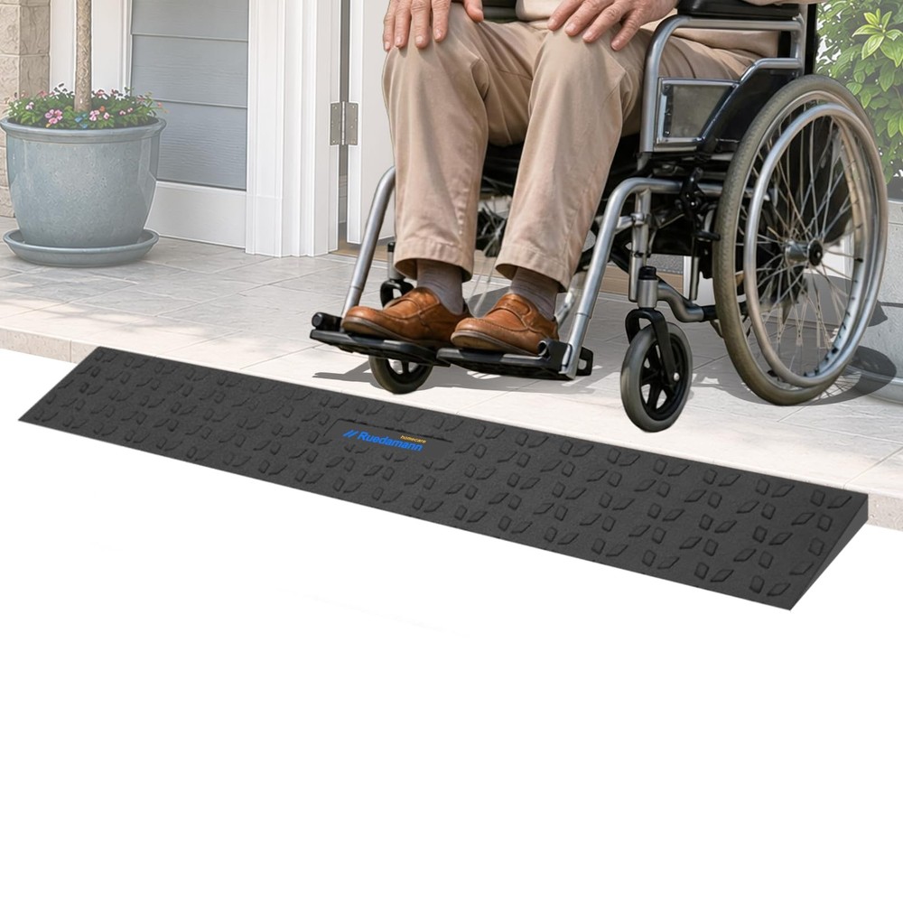 Ruedamann 1″ Rise Threshold Ramps for Doorways, Rise, Polaris Pattern