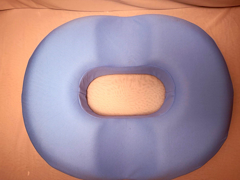 Blue Donut Seat Cushion Ergonomic Center Cutout Removable Zip Cover
