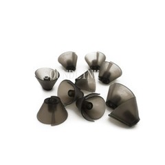 10PCS Open Fitting Hearing Aid Domes Soft Silicone Eartip Replacement （Black）