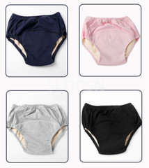 Cotton Incontinence Cloth Diaper Pants urine Leak-Proof for Women High Waisted