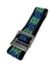 Skil-Care Geo Pattern Gait Belt 60 Inch Length Made In USA Green Weave Nylon
