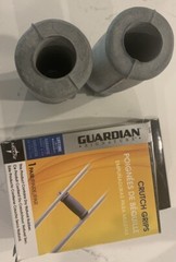 GUARDIAN Signature Crutch Grips – One Pair – 4″ x 1.5″ – Gray – G00017 Midline