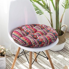 vctops Bohemian Soft Round Chair Pad Garden Patio 1 Count (Pack of 1), Red