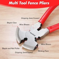 10-Inch Heavy Duty Fencing Pliers – Multi Fence Pliers Tool