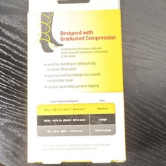 3M FUTURO Compression Stockings Beige Rubber Open Toe Heel Knee Length Medium
