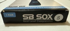 SB SOX Compression Calf Sleeves 20-30 mmHg Unisex Size S Black/Blue Pair