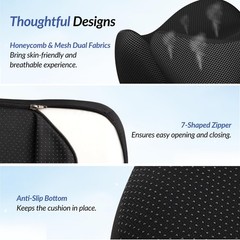 Thickened Memory Foam Seat Cushion for Tailbone Pain Relief 6″ Thick