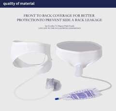 Mens Incontinence Protective Briefs Includes 3 Urine Bags for Reliable X-Small