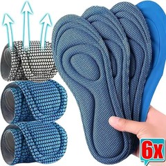 6 Pcs Memory Foam Orthopedic Insoles for Shoes Antibacterial Running Cushion