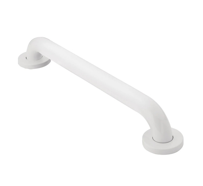Moen LR8918W 18″ Grab Bar Concealed Flange Secure Mount in Glacier White Color