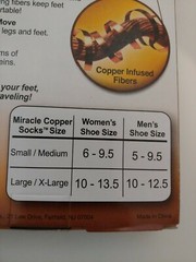 1 Pair Miracle Copper Anti-Fatigue Compression Socks Small – Medium