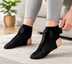 2pk Adjustable Night Splint Sock for Plantar Fasciitis, Foot/Ankle, Black