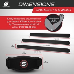 Sleeve Stars Elbow Brace Adjustable Tennis Golf Pain Relief Strap Black