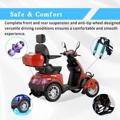 Four-Wheel Travel Mobility Scooter 800W 60V20AH Battery Motor for Adults Senior
