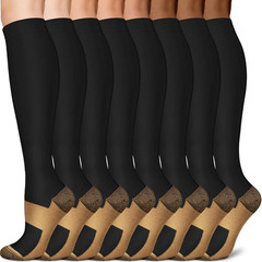 Sooverki Copper Compression Socks for Men & Women 8 Pack 15-20Mmhg – Knee High S