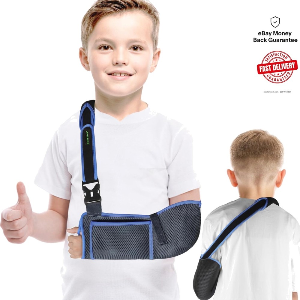 Kids‘ Adjustable Shoulder Immobilizer – Comfortable Arm Support Sling, XX-Small