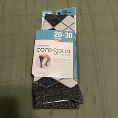 Therafirm Core-Spun Gradient Compression Socks Knee High Medium 20-30mmhg Slate