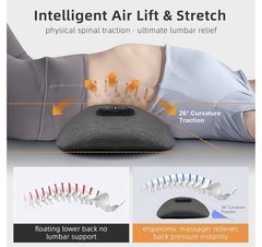 3-in-1 Back Massager with Heat & Vibration- Smooth Spine Triple Fusion Lumbar
