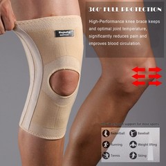 BingboPro Professional Knee Brace With Stabilizer For Men 2XL/3XL, Nude