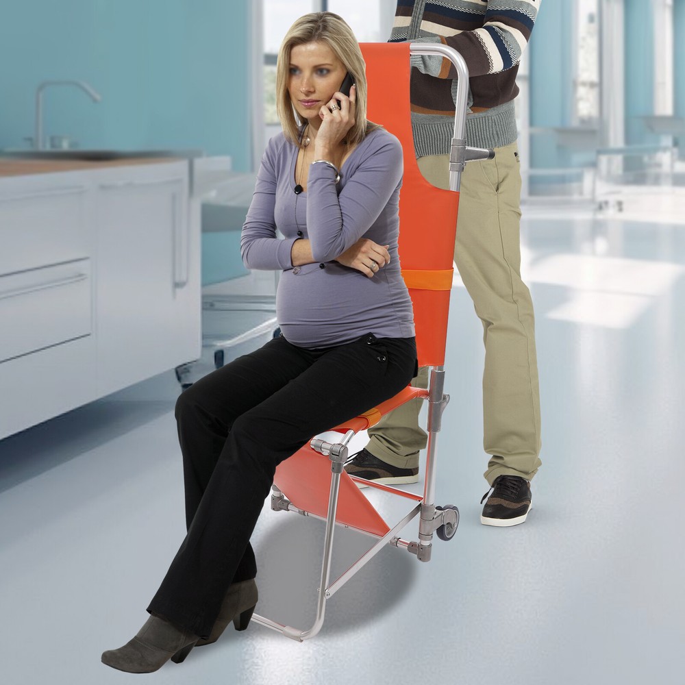 Emergency Rescue Stair Stretcher Chair Orange Foldable Chair Folding Stair Chair