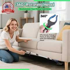 36 Inch Foldable Grabber Reacher Tool Heavy-Duty Rotating Jaw Magnetic Tip for E