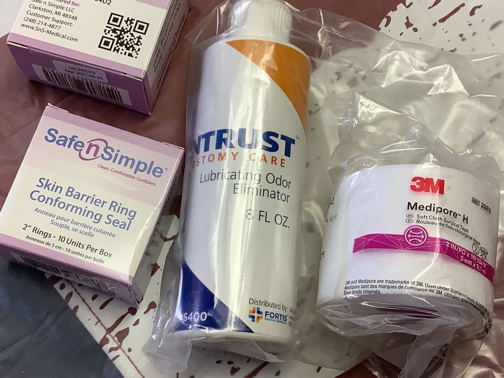2 Boxes Safe n Simple Skin Barrier 2” Ring Seal + 8oz Entrust Odor Elimantor