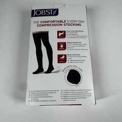 Jobst Compression Stockings Opaque Black Medium Thigh High 30-40 MmHg New