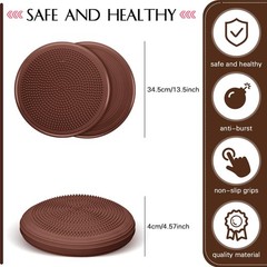 4 Pcs Inflated Wobble Cushion – 13″ Sensory Balance Disc for Kids & Classroom Se