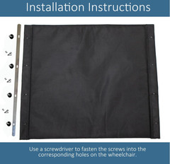 Wheelchair Replacement Seat Upholstery, 18 x 16 inches, Nylon, Universal Fit