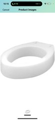 Carex Elongated Raised Toilet Seat 31/2 Inch Height White