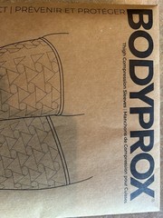 BodyProx Black Thigh Compression Sleeves 1 Pair Medium New In Package