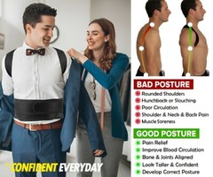 Copper Compression Posture Corrector – Adjustable Posture Support Back Brace