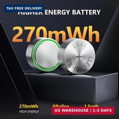 AG13 LR44 Batteries 24 Count, L1154F A76 357 303 SR44 Premium Alkaline Battery 1
