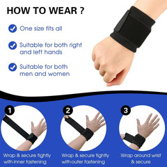 2 pcs Adjustable Wrist Support Brace Wrap for Sports Fitness Office Pain Re – V2