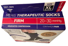 NEO G MEDICAL LUXURY MENS THERAPEUTIC COMPRESSION SOCKS BLACK XL 20-30 MMHG NEW