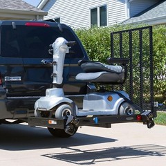 500lbs Wheelchair Hitch Carrier Mobility Electric Scooter Loading Ramp
